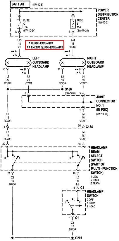 Headlight System Diagram 2001 Dodge Ram 3500 4x4.jpg