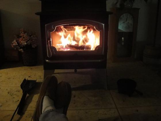 Our Home Place-Warmi at Lopi Wood Stove.jpg
