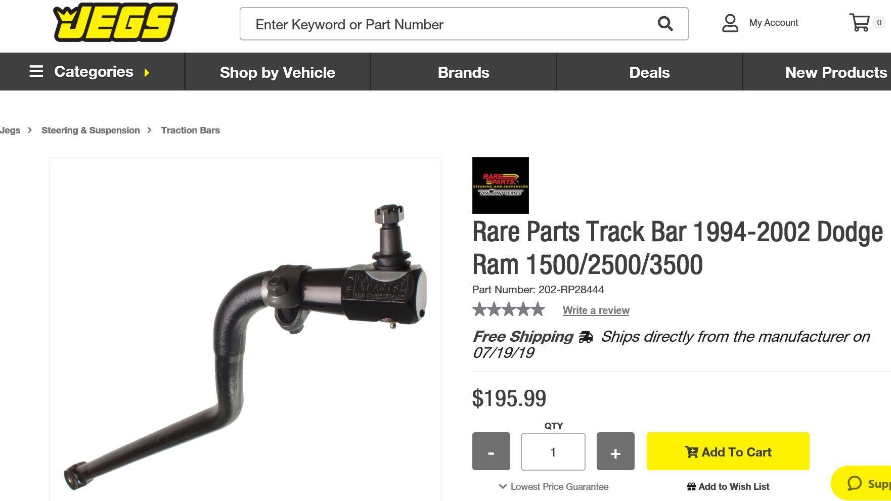 Rare Parts Track Bar (2).JPG
