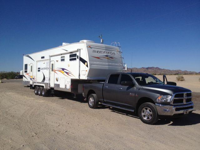 RV and 2013 RAM Quartzite Nov 2013.JPG