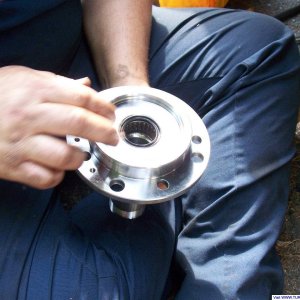 new hub with needle bearing already installed