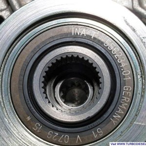Generator pulley closeup
