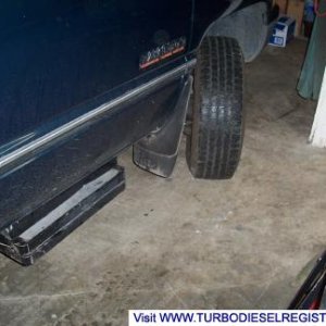 Motor home step retracted.
