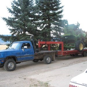 1992 w250 with john deere 95 combine 30,000 gvw