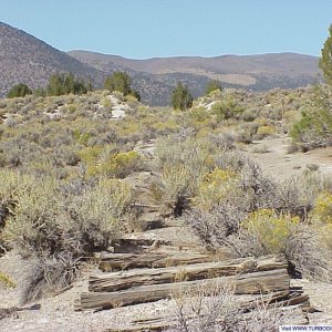 Remnants of the old Bodie, Ca. to Monomills railroad tracks