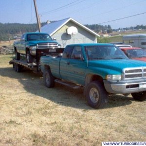 Two Green Trucks