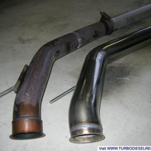 Stock 3.5" downpipe vs. MBRP 4" SS