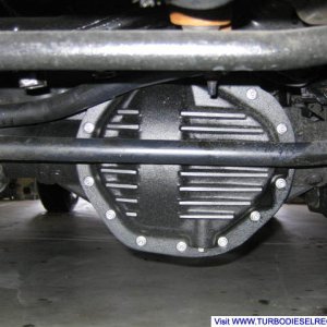 PML black powder coat front diff cover