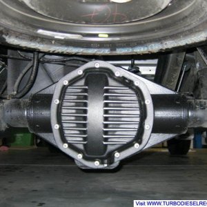 PML black powder coat rear diff cover