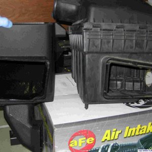 Stock '03 airbox (19 sq in opening) and AFE Stage 2Si