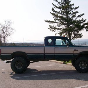 93 in front of the Mackinac Bridge