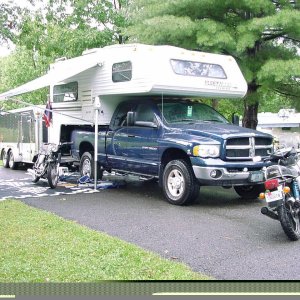 2003 3500 4X4 with 1999 Fleetwood slidein camper