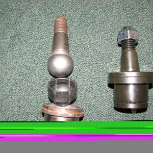 Carli Lower beside factory ball joint