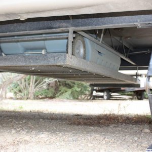 sewage tank carrier under trailer