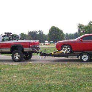 Towing The Challenger To The Drags