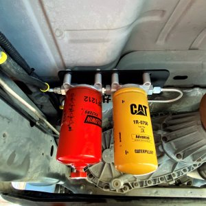 Dual fuel filter install
