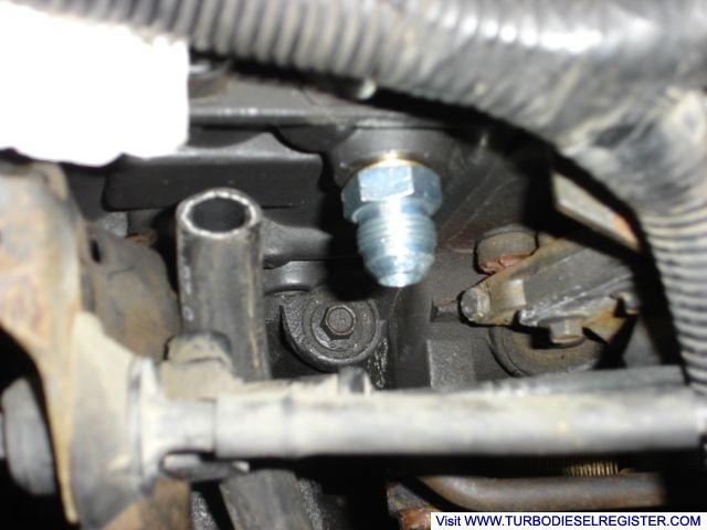 1/2" ID fitting @ injection pump