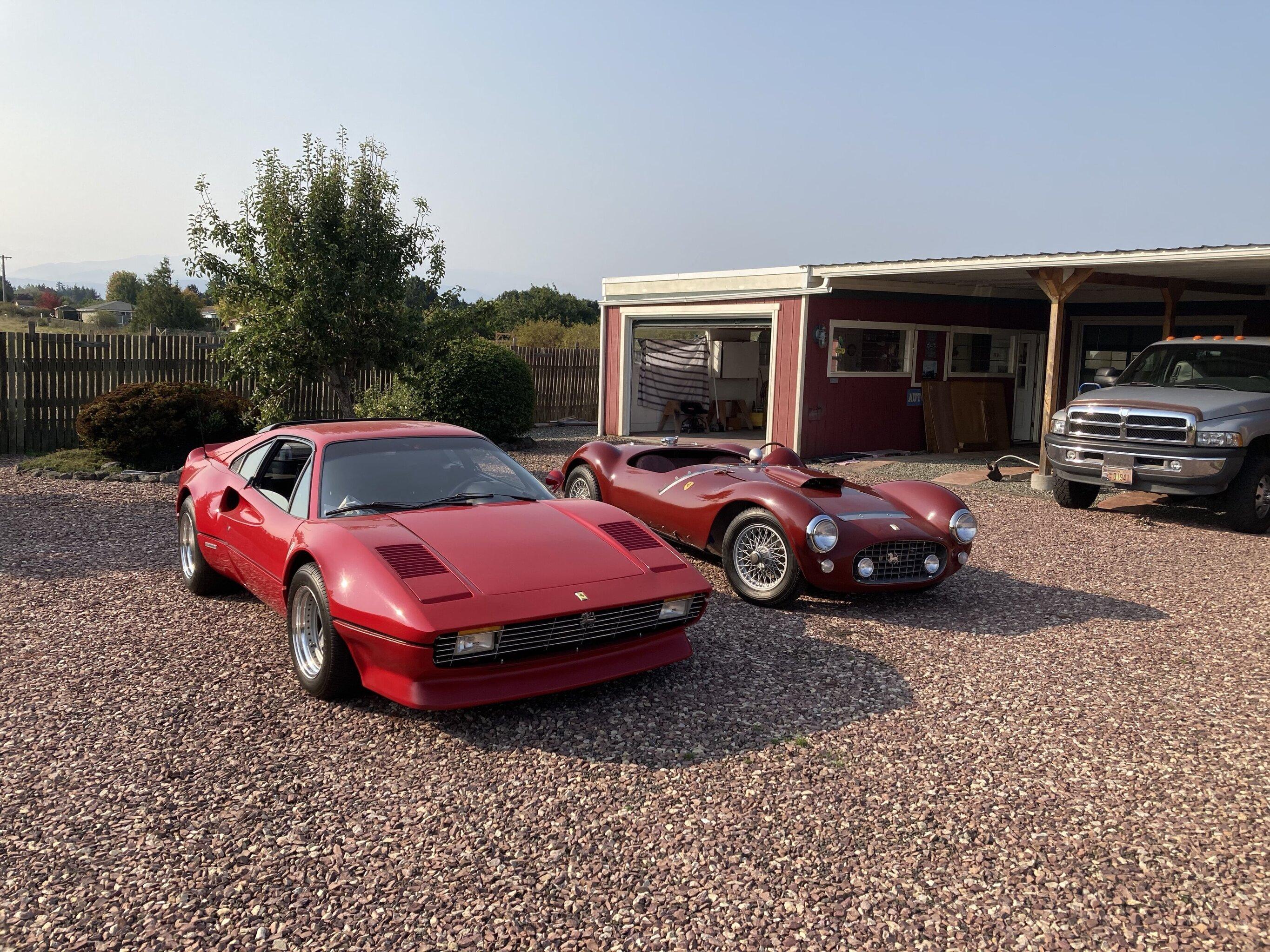 1976 Ferrari 308 GTI and 1956 Ferrari Monza