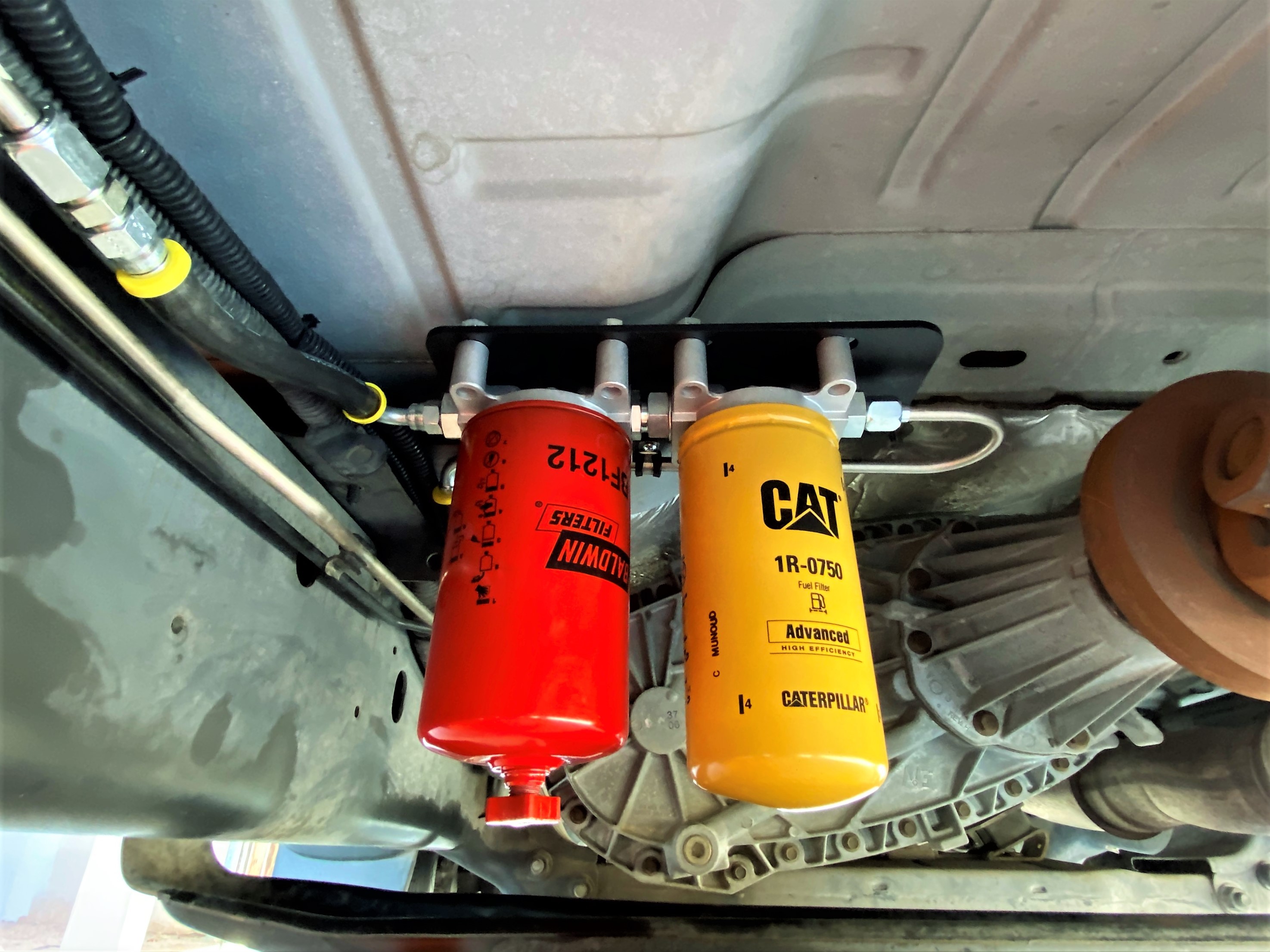 Dual fuel filter install