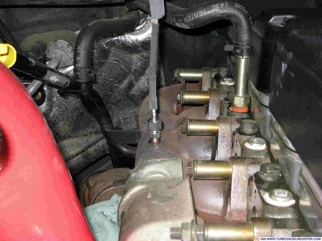 EGT sensor installation - front view