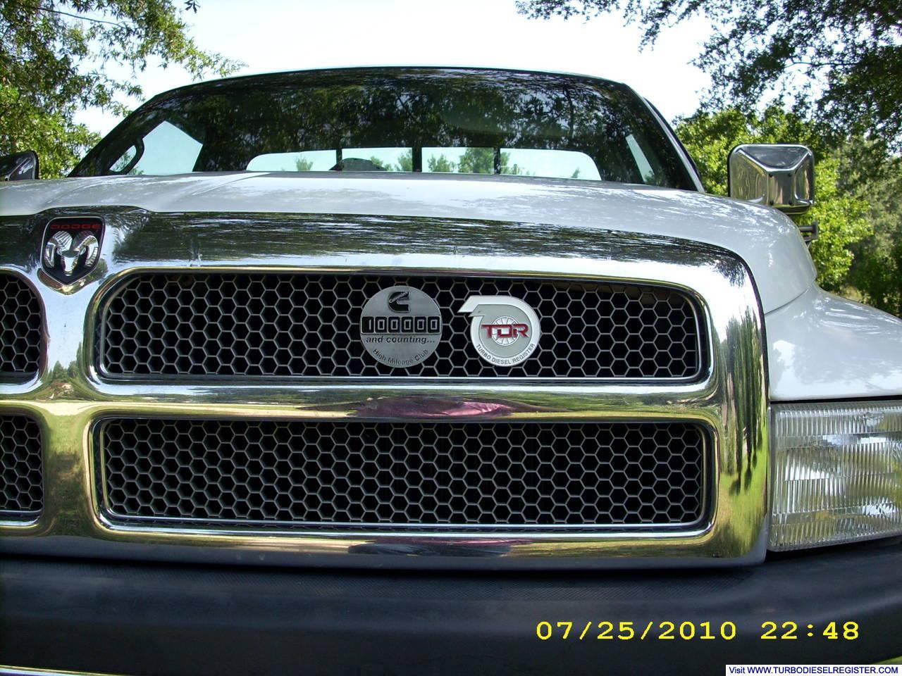 Emblems on the grill