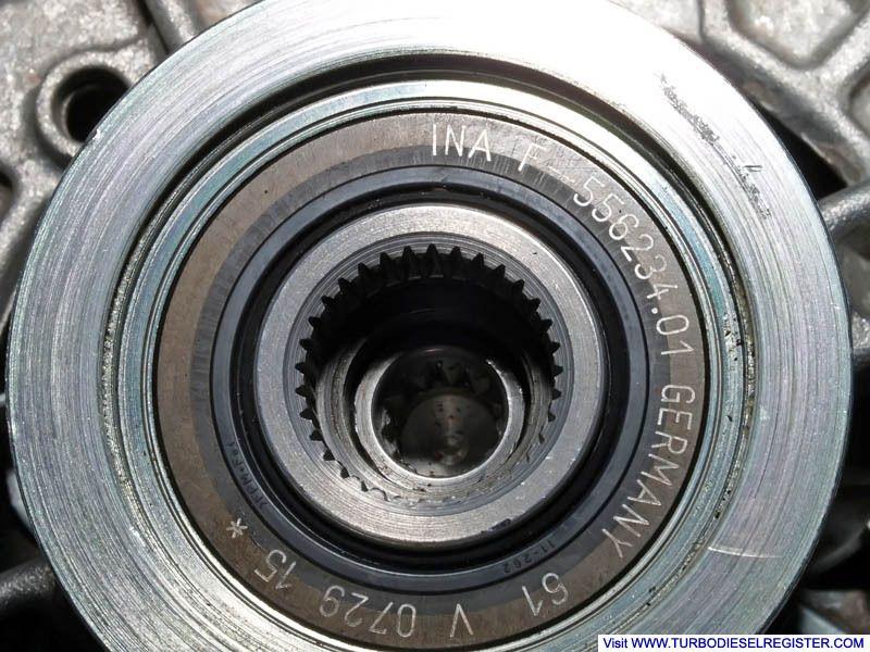 Generator pulley closeup