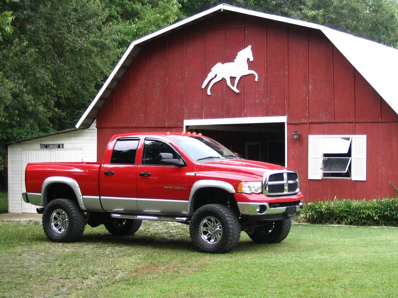 in front of the barn