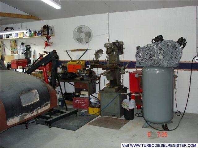LeRoi compressor and Clausing milling machine