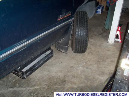 Motor home step retracted.