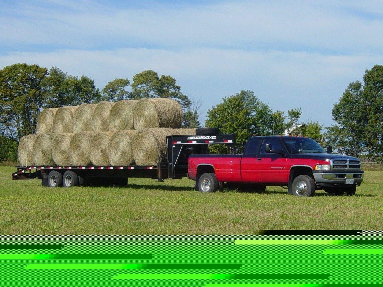 my '96 drawing hay out of the field