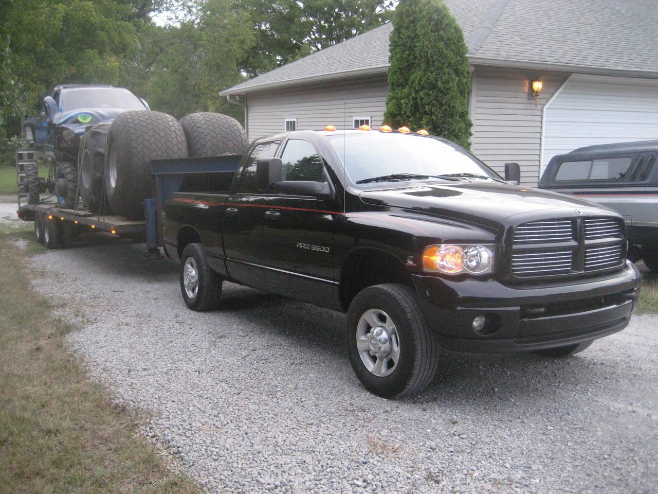 pulling one of the "work trucks" with my cousin's stock 2003 3500