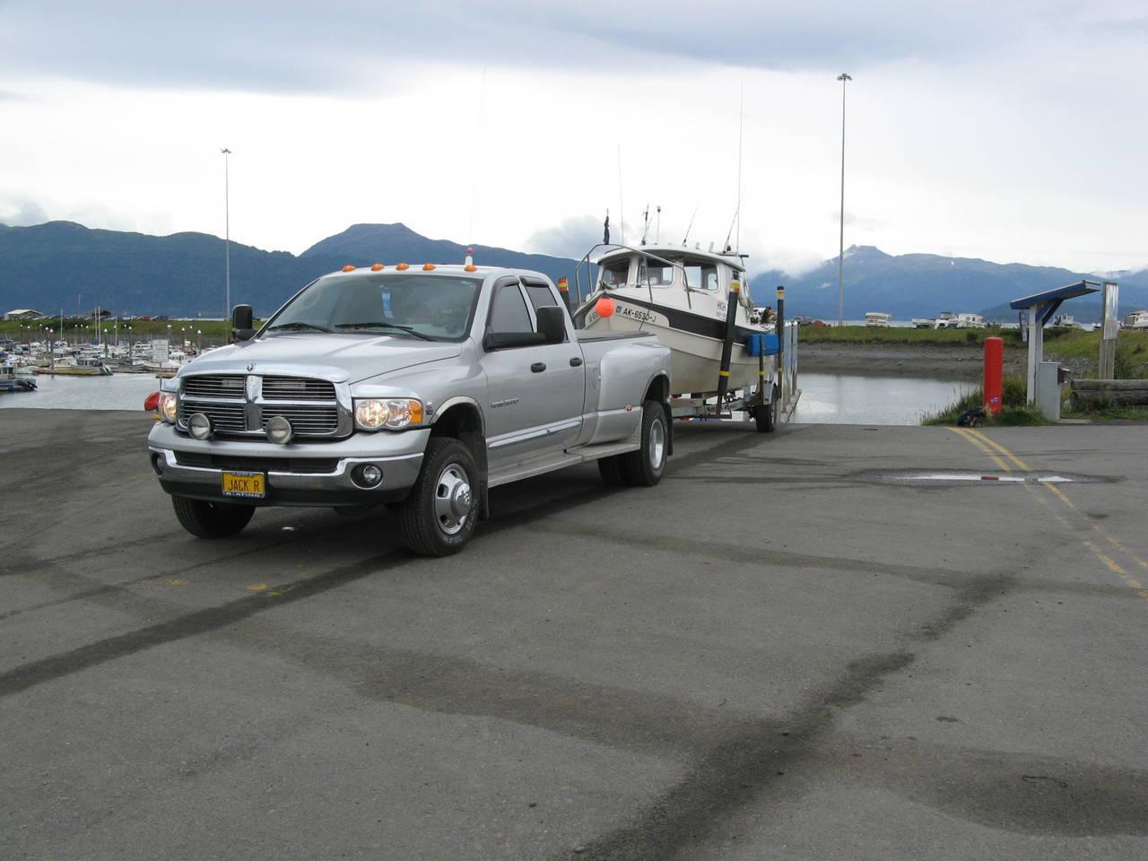 Pulling the boat in Homer, Alaska