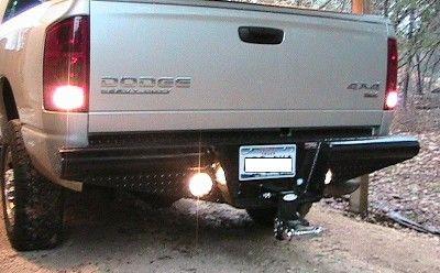 Rear bumper with lights on