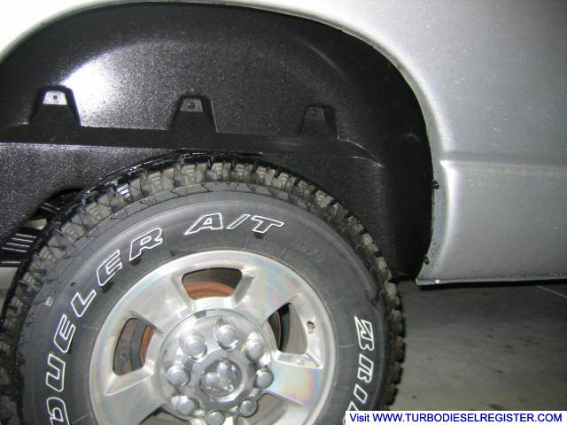 Rear fender liner that should have come w/our trucks