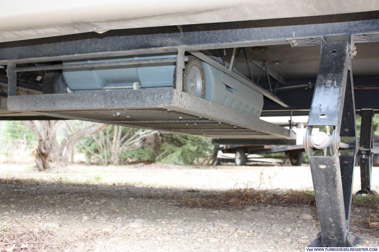sewage tank carrier under trailer