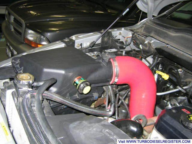 Stock airbox updated to '04.5 with DPP cool red hose