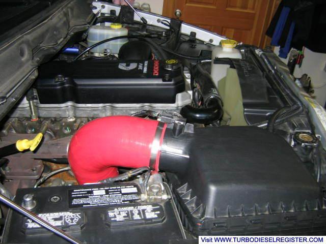Stock airbox updated to '04.5 with DPP cool red hose