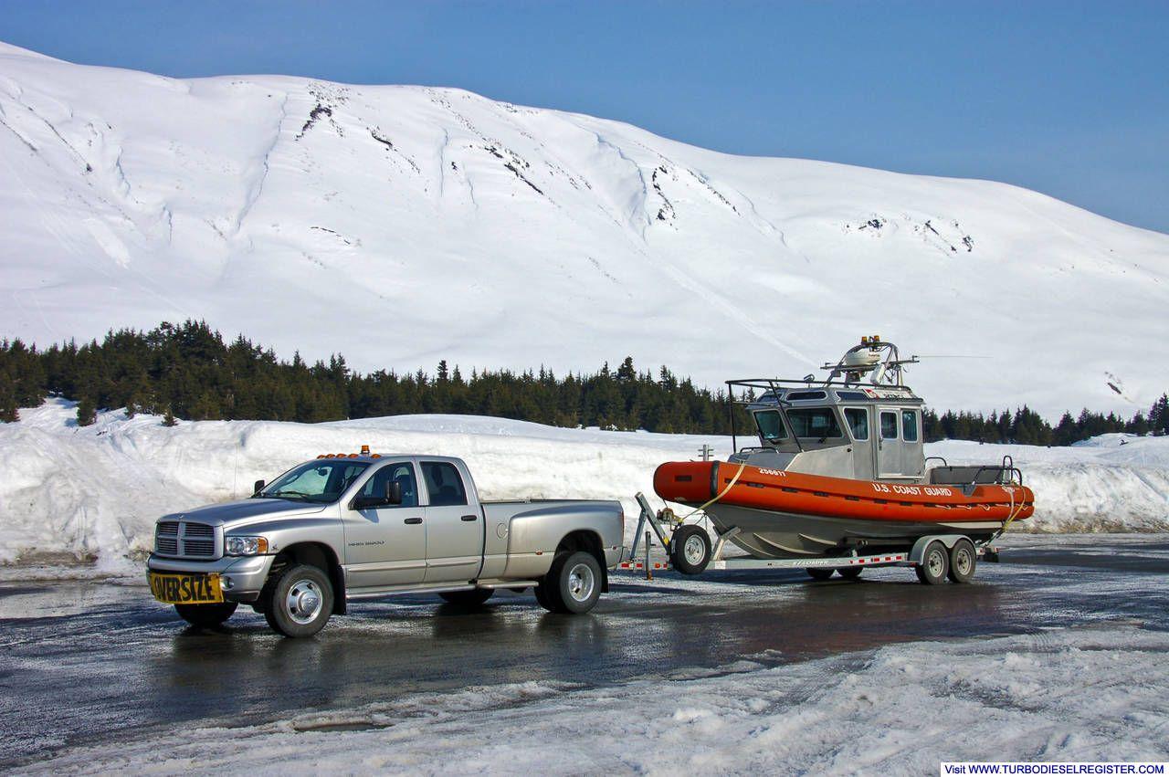 Towing 256611 in snow at Turnagain pass