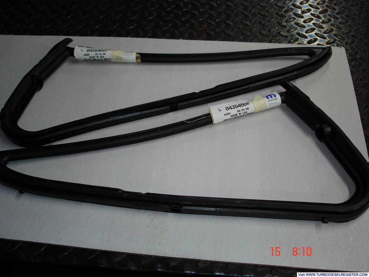 Vent wing gaskets are still available from the stealer