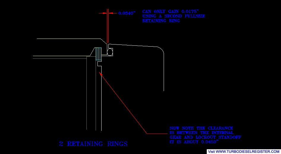 Warn lockout w/2 retaining rings