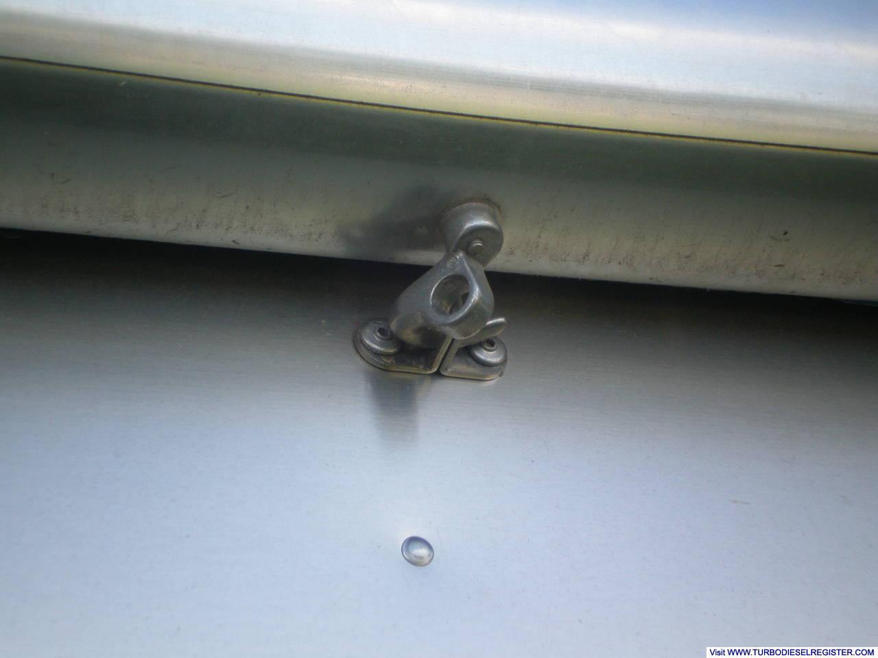 zip dee awning anti-balloon hardware close-up view